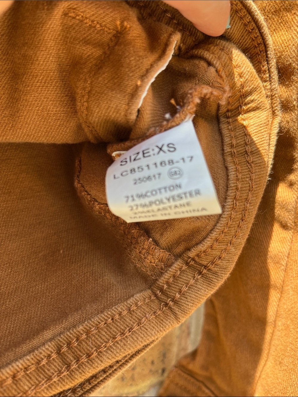 Rust Brown Denim Jacket - Picture 5 of 7
